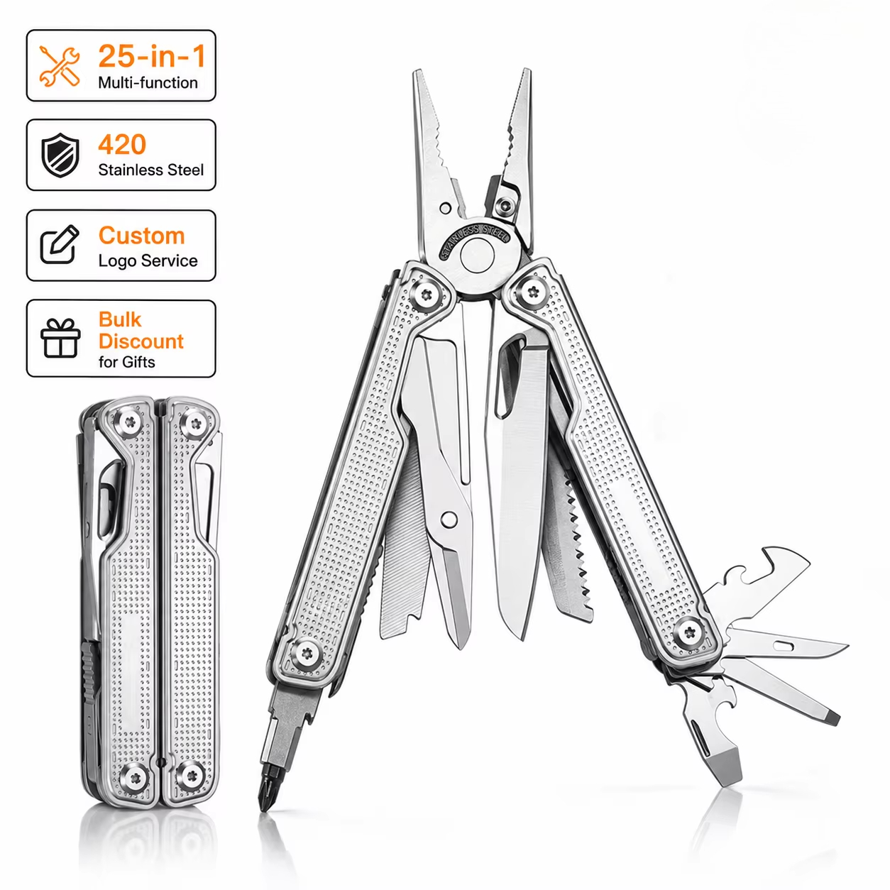 전문가용 25-in-1 멀티툴 접이식 나이프, 고강도  - Multi Tool Plier 리뷰 및 가격
